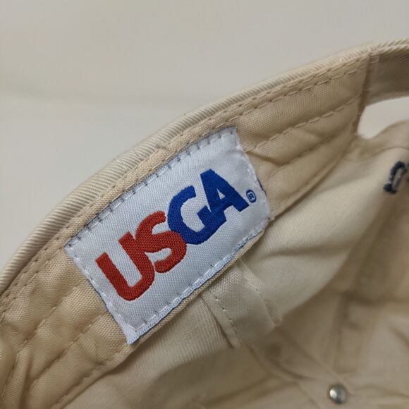 USGA Men's 2006 U.S. Open Winged Foot Slideback Hat Tan Adjustable Embroidered - Picture 13 of 13